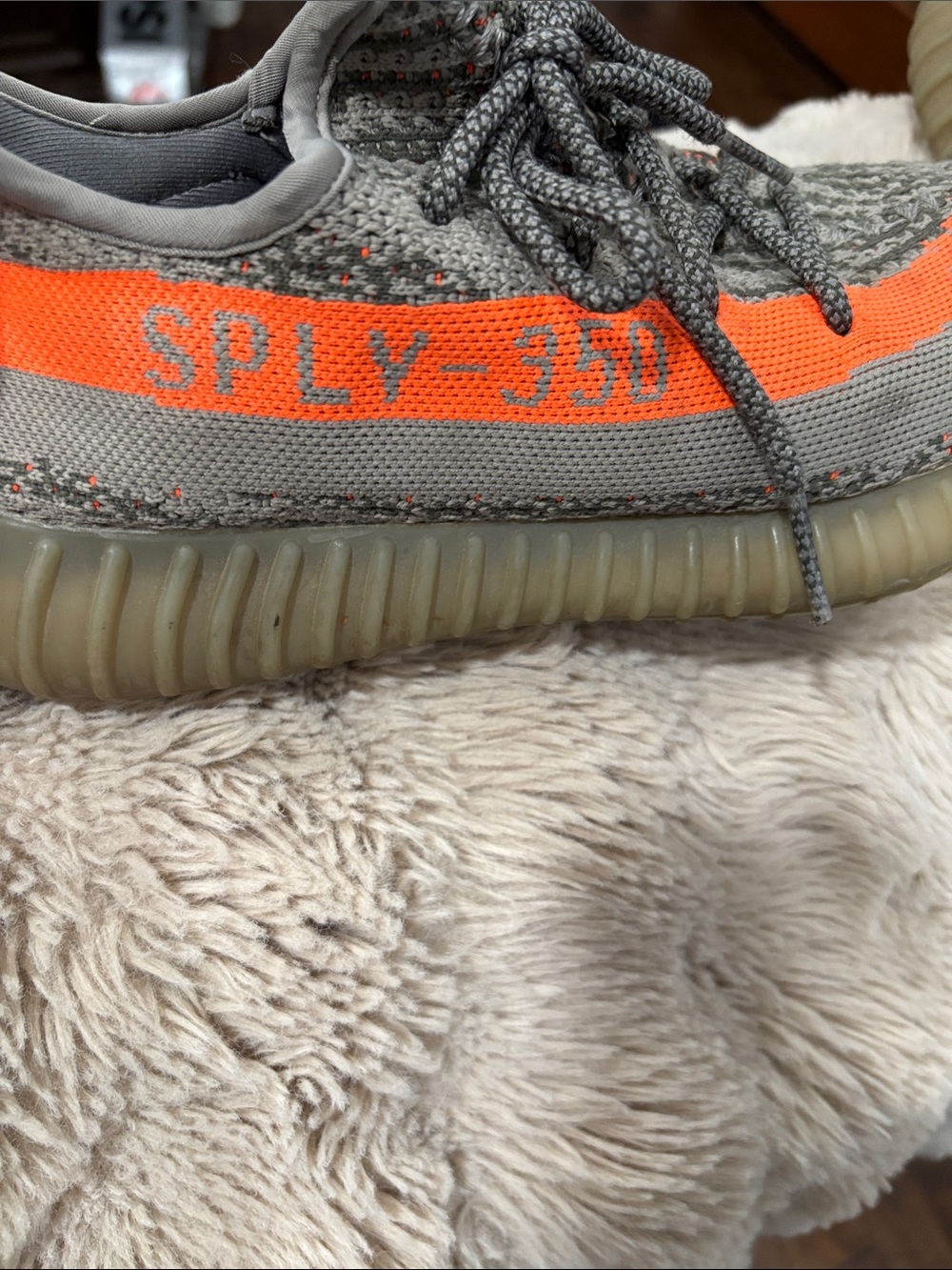 adidas Yeezy Boost 350 V2 Grey with Orange Stripe